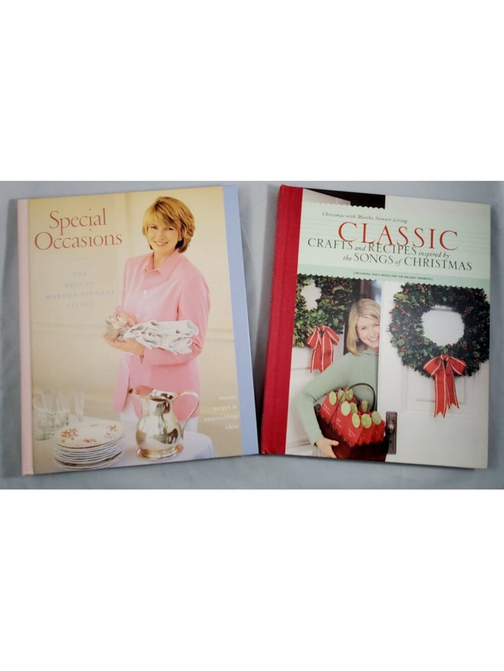 Lot of 2 Martha Stewart Living Books Classic Christmas & Special Occasions Vtg